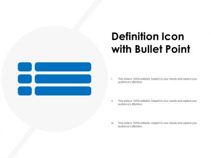 Definition icon with bullet point