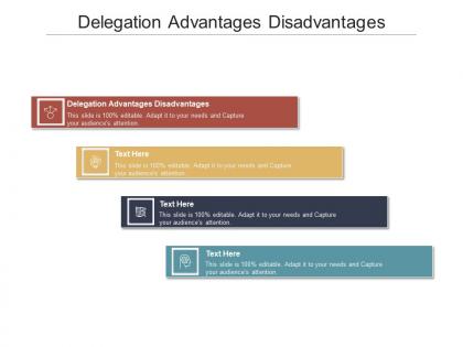 Delegation advantages disadvantages ppt powerpoint presentation gallery portfolio cpb