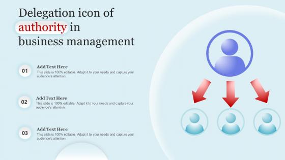 Delegation Icon Of Authority In Business Management