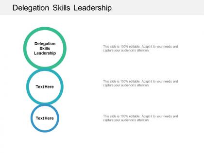Delegation skills leadership ppt powerpoint presentation introduction cpb