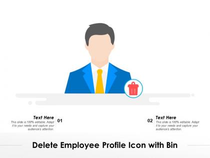 Delete employee profile icon with bin
