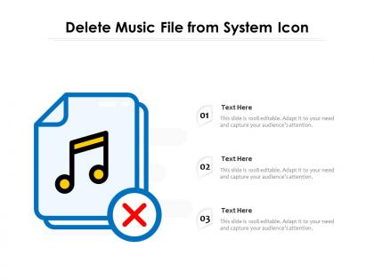 Delete music file from system icon