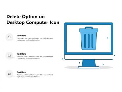 Delete option on desktop computer icon