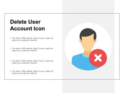 Delete user account icon