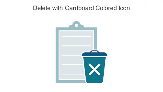 Delete With Cardboard Colored Icon In Powerpoint Pptx Png And Editable Eps Format