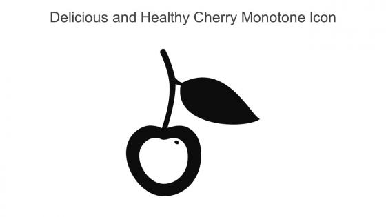 Delicious And Healthy Cherry Monotone Icon In Powerpoint Pptx Png And Editable Eps Format