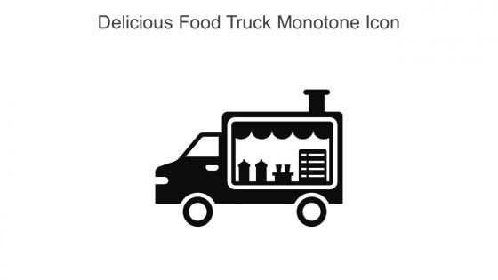 Delicious Food Truck Monotone Icon In Powerpoint Pptx Png And Editable Eps Format