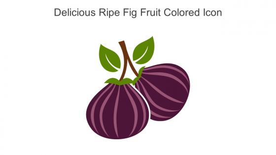 Delicious Ripe Fig Fruit Colored Icon In Powerpoint Pptx Png And Editable Eps Format