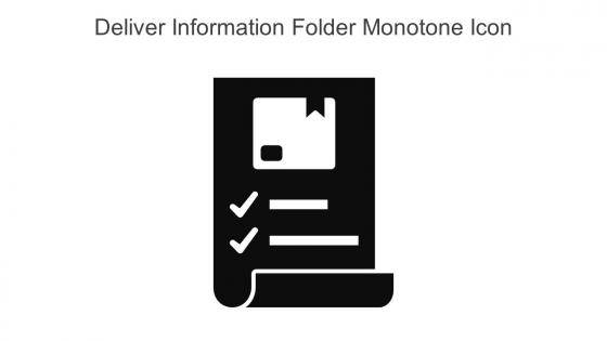 Deliver Information Folder Monotone Icon In Powerpoint Pptx Png And Editable Eps Format