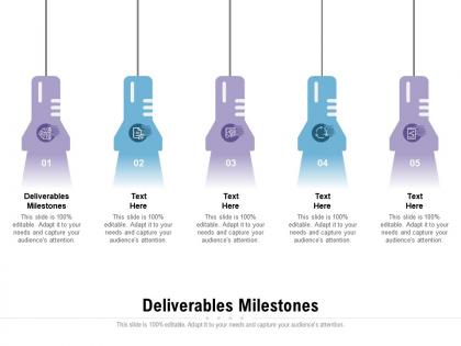 Deliverables milestones ppt powerpoint presentation summary example cpb