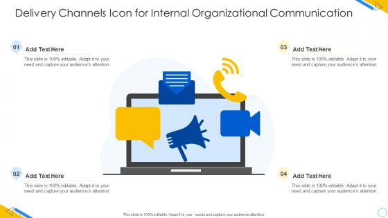 Delivery channels icon for internal organizational communication