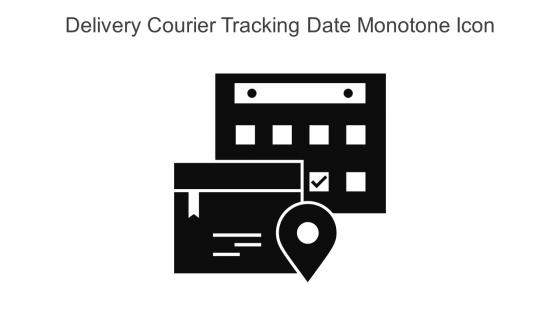 Delivery Courier Tracking Date Monotone Icon In Powerpoint Pptx Png And Editable Eps Format