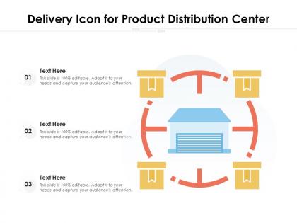 Delivery icon for product distribution center