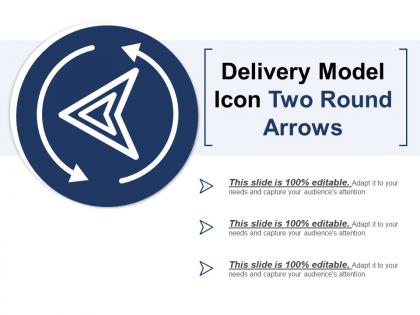 Delivery model icon two round arrows