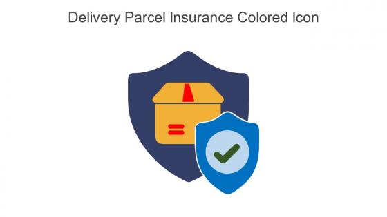 Delivery Parcel Insurance Colored Icon in powerpoint pptx png and editable eps format