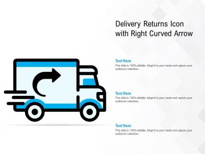 Delivery returns icon with right curved arrow
