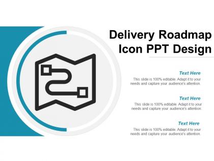 Delivery roadmap icon ppt design