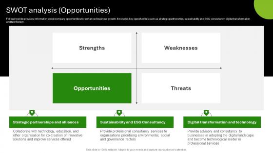 Deloitte Company Profile SWOT Analysis Opportunities CP SS