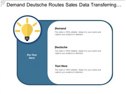 Demand deutsche routes sales data transferring communication barriers cpb