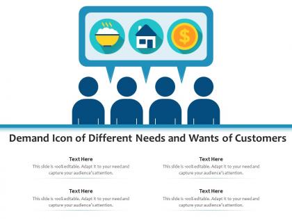 Demand icon of different needs and wants of customers