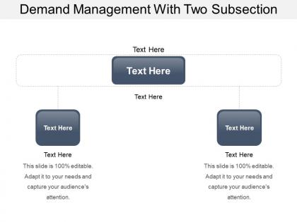 Demand management with two subsection