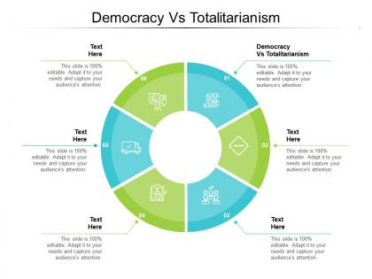 Democracy vs totalitarianism ppt powerpoint presentation file deck cpb