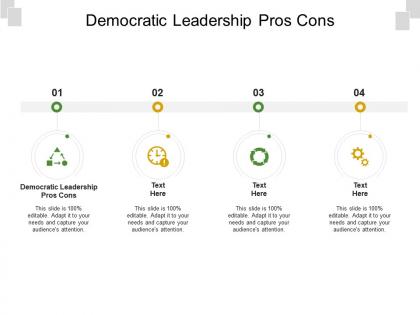 Democratic leadership pros cons ppt powerpoint presentation picture cpb