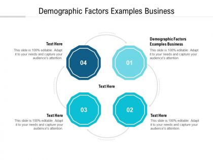 Demographic factors examples business ppt powerpoint presentation file graphics example cpb