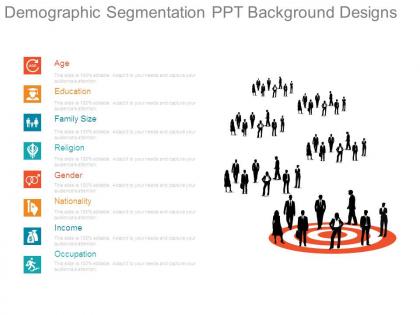 Demographic segmentation ppt background designs