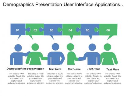 Demographics presentation user interface applications unifying logic platform perspective