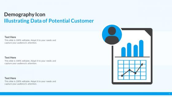 Demography Icon Illustrating Data Of Potential Customer