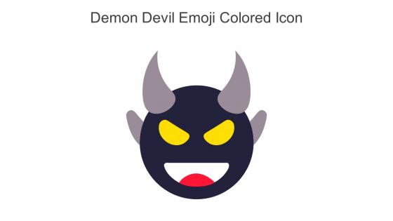 Demon Devil Emoji Colored Icon In Powerpoint Pptx Png And Editable Eps Format