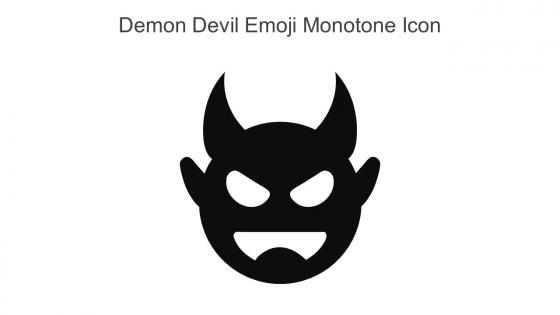 Demon Devil Emoji Monotone Icon In Powerpoint Pptx Png And Editable Eps Format