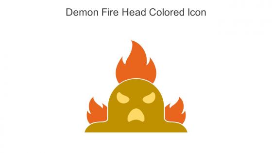 Demon Fire Head Colored Icon In Powerpoint Pptx Png And Editable Eps Format