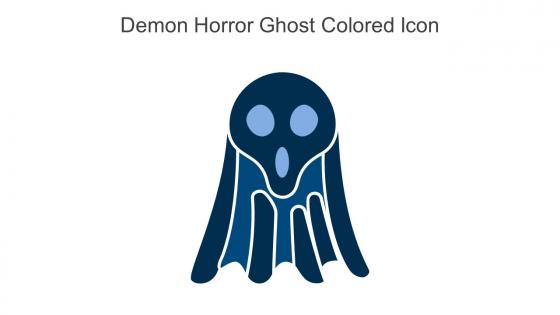 Demon Horror Ghost Colored Icon In Powerpoint Pptx Png And Editable Eps Format