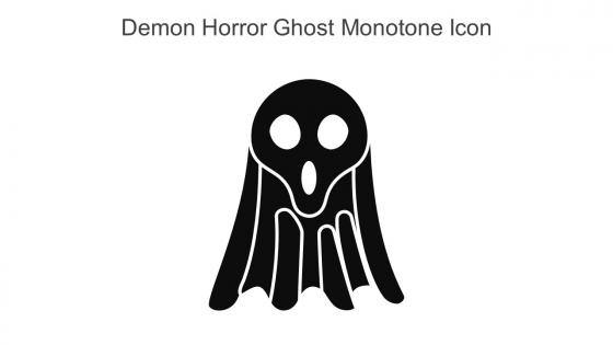 Demon Horror Ghost Monotone Icon In Powerpoint Pptx Png And Editable Eps Format
