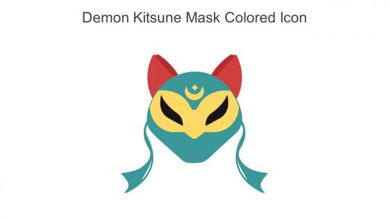 Demon Kitsune Mask Colored Icon In Powerpoint Pptx Png And Editable Eps Format
