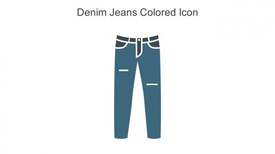 Denim Jeans Colored Icon In Powerpoint Pptx Png And Editable Eps Format