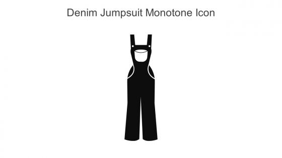 Denim Jumpsuit Monotone Icon In Powerpoint Pptx Png And Editable Eps Format