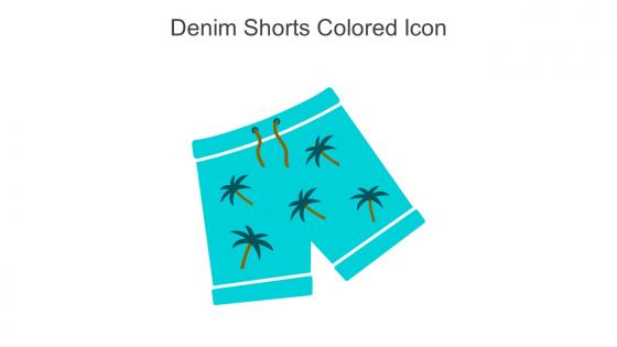 Denim Shorts Colored Icon In Powerpoint Pptx Png And Editable Eps Format