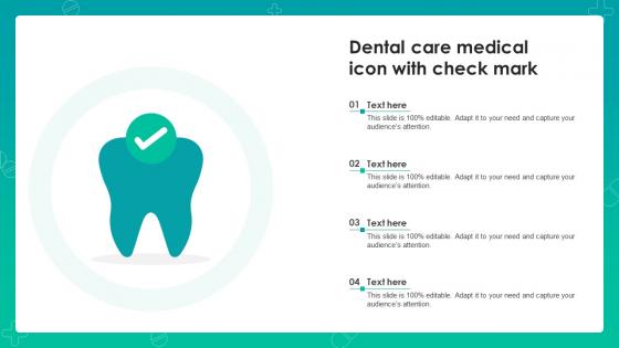Dental Care Medical Icon With Check Mark