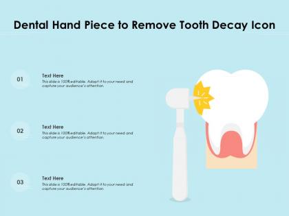 Dental hand piece to remove tooth decay icon