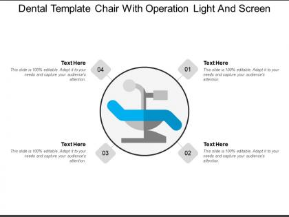 Dental template chair with operation light and screen