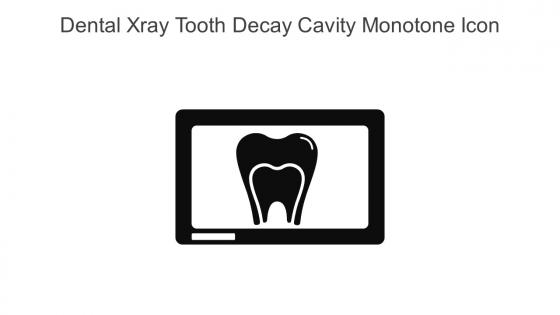 Dental Xray Tooth Decay Cavity Monotone Icon In Powerpoint Pptx Png And Editable Eps Format