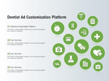 Dentist ad customization platform ppt powerpoint presentation infographic template visuals
