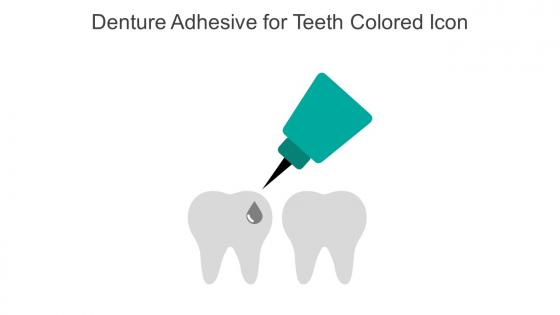 Denture Adhesive For Teeth Colored Icon In Powerpoint Pptx Png And Editable Eps Format