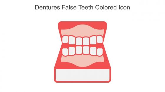 Dentures False Teeth Colored Icon In Powerpoint Pptx Png And Editable Eps Format
