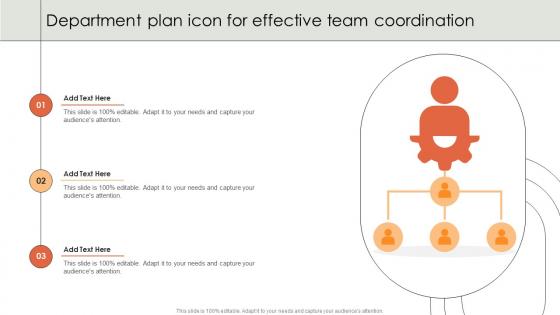 Department Plan Icon For Effective Team Coordination