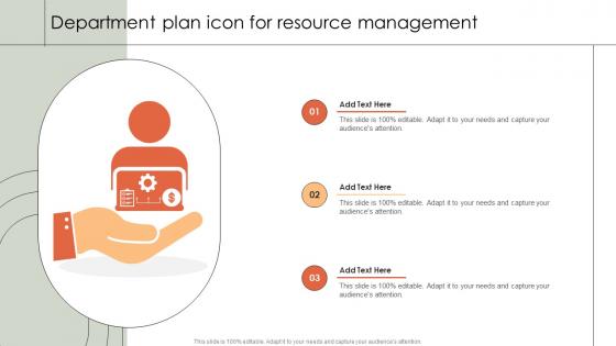 Department Plan Icon For Resource Management