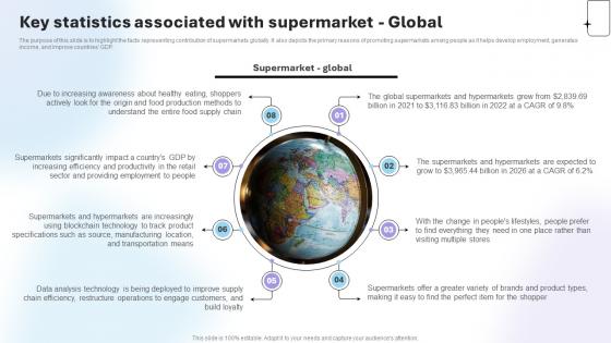 Department Store Business Plan Key Statistics Associated With Supermarket Global BP SS V